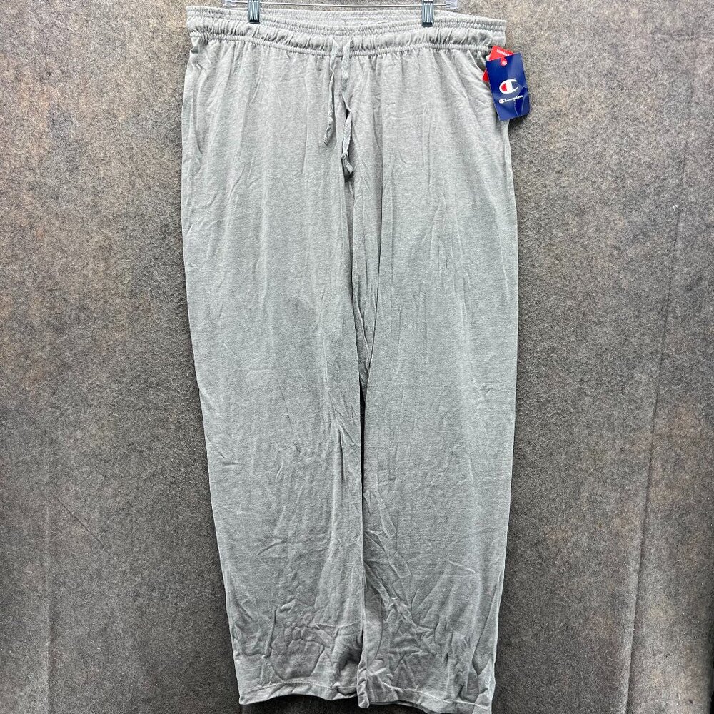 Champion Sweatpants Mens Extra Large Gray Athletic Straight Fleeece XL New